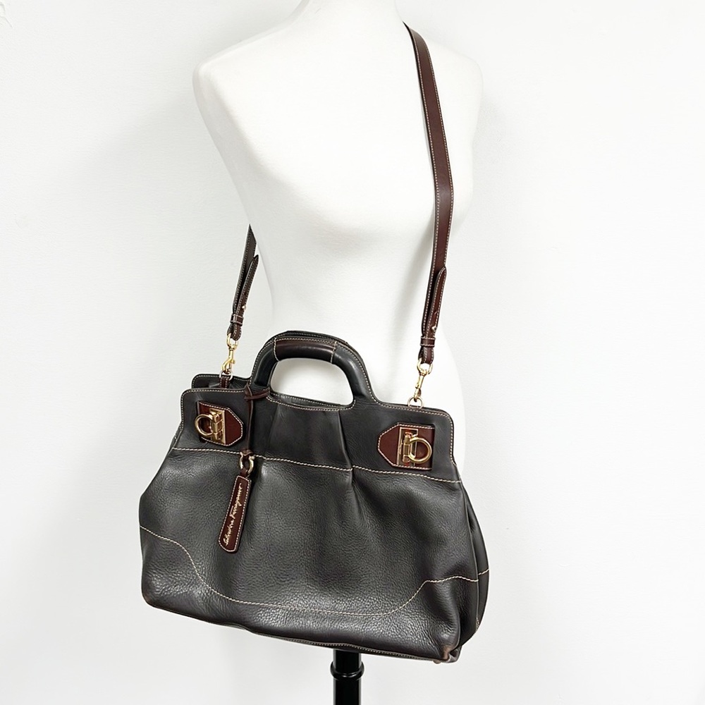 Salvatore Ferragamo Large Leather brown bag